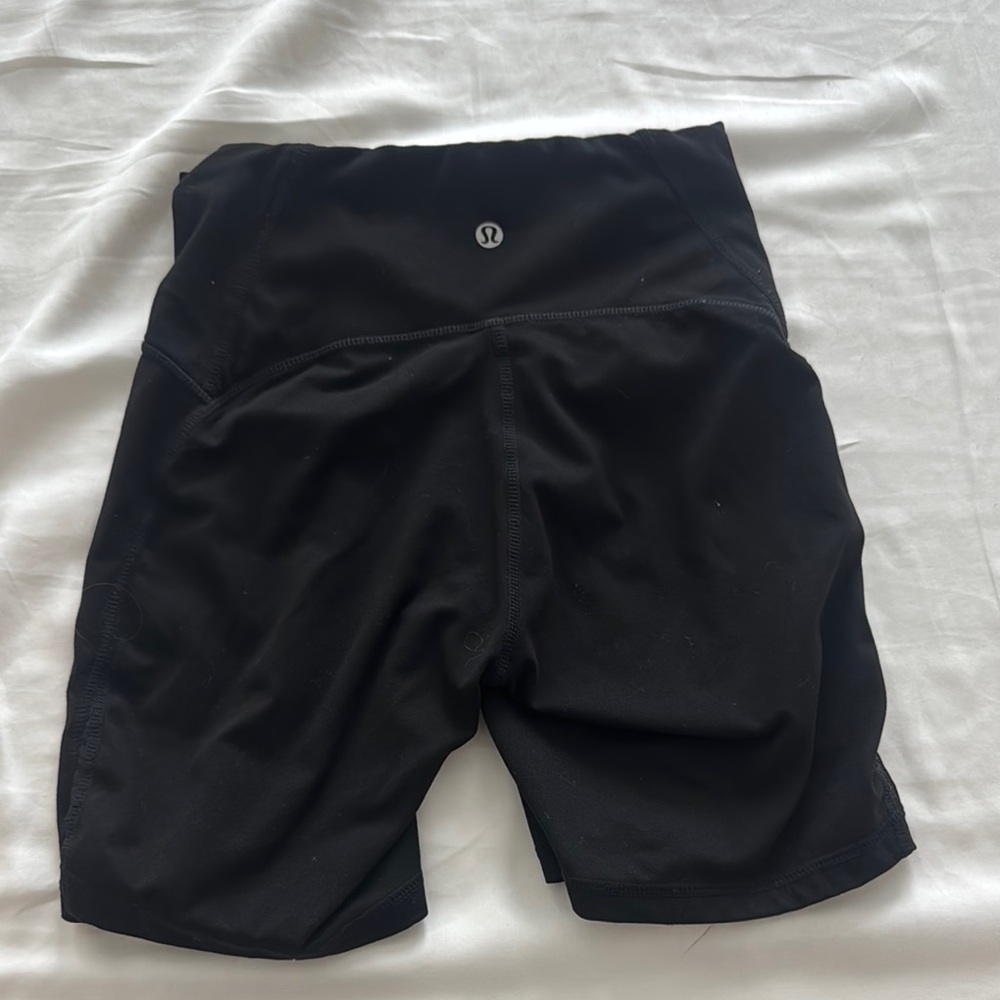 Lululemon Athletica Black Bike Shorts High Waist Moisture-Wicking